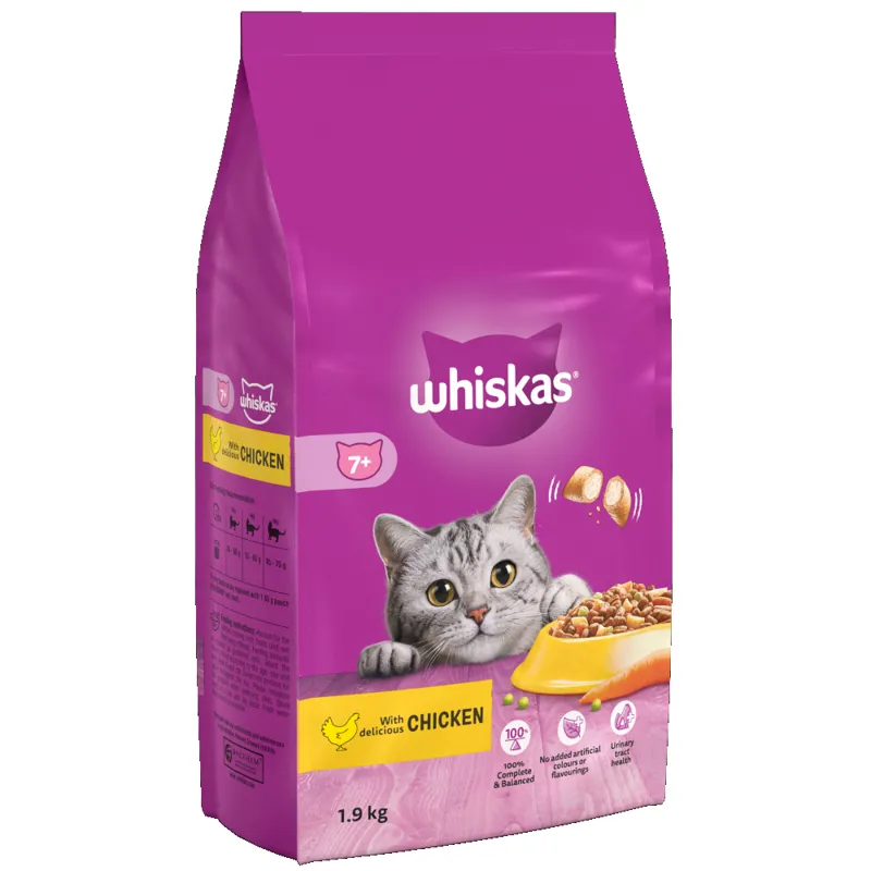 Whiskas Adult 7+ Dry Cat Food Chicken-2